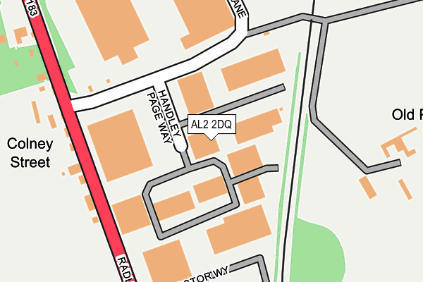 AL2 2DQ map - OS OpenMap – Local (Ordnance Survey)