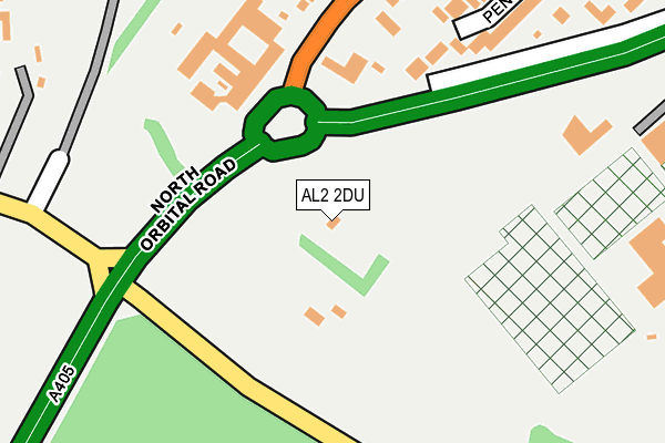 AL2 2DU map - OS OpenMap – Local (Ordnance Survey)