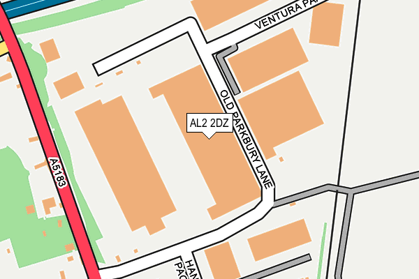 AL2 2DZ map - OS OpenMap – Local (Ordnance Survey)