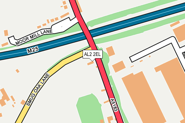 AL2 2EL map - OS OpenMap – Local (Ordnance Survey)
