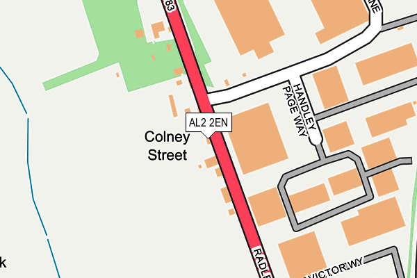 AL2 2EN map - OS OpenMap – Local (Ordnance Survey)