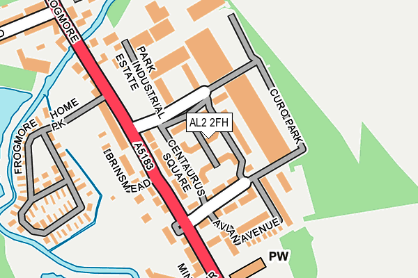 AL2 2FH map - OS OpenMap – Local (Ordnance Survey)