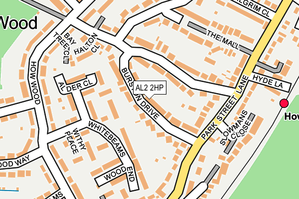 AL2 2HP map - OS OpenMap – Local (Ordnance Survey)