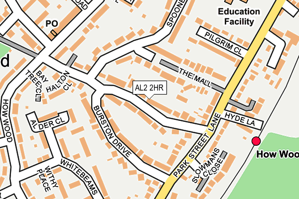 AL2 2HR map - OS OpenMap – Local (Ordnance Survey)