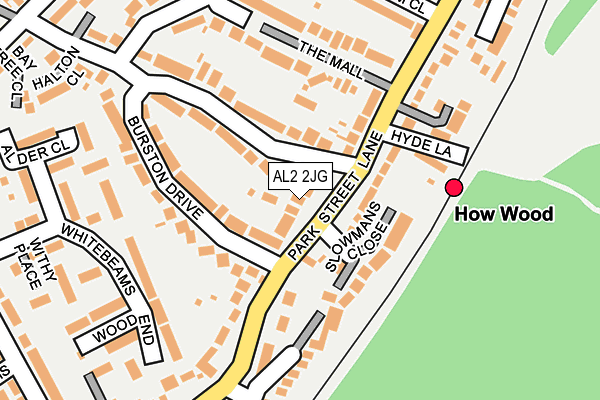 AL2 2JG map - OS OpenMap – Local (Ordnance Survey)
