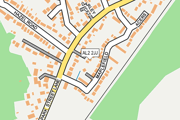 AL2 2JJ map - OS OpenMap – Local (Ordnance Survey)