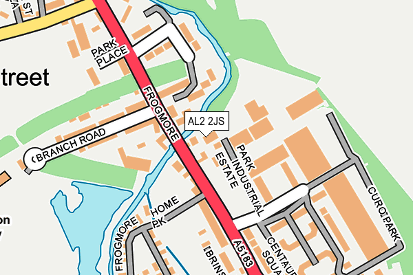 AL2 2JS map - OS OpenMap – Local (Ordnance Survey)