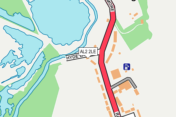AL2 2LE map - OS OpenMap – Local (Ordnance Survey)