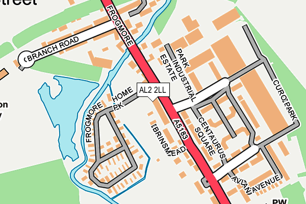 AL2 2LL map - OS OpenMap – Local (Ordnance Survey)