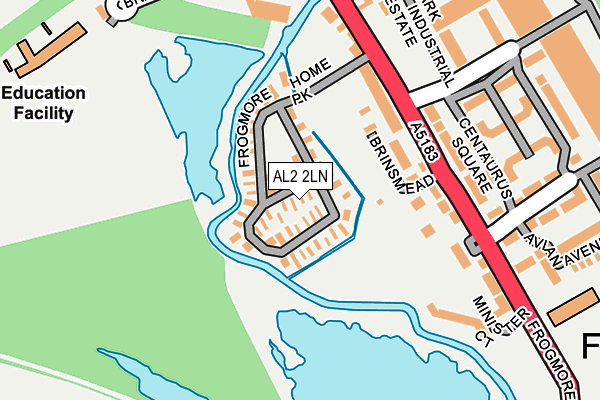 AL2 2LN map - OS OpenMap – Local (Ordnance Survey)