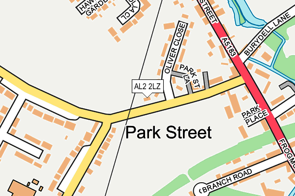 AL2 2LZ map - OS OpenMap – Local (Ordnance Survey)