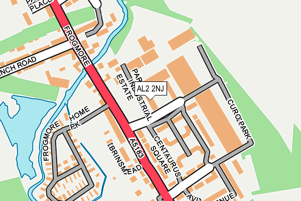 AL2 2NJ map - OS OpenMap – Local (Ordnance Survey)