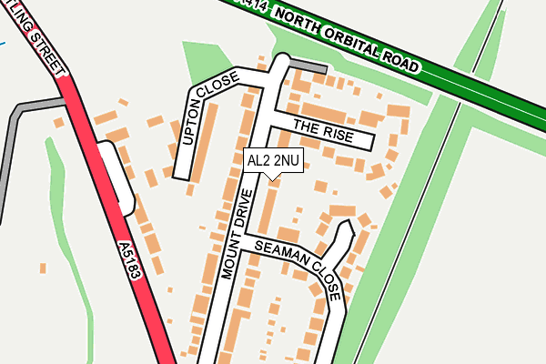 AL2 2NU map - OS OpenMap – Local (Ordnance Survey)