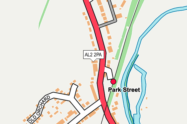 AL2 2PA map - OS OpenMap – Local (Ordnance Survey)