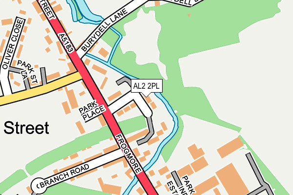 AL2 2PL map - OS OpenMap – Local (Ordnance Survey)