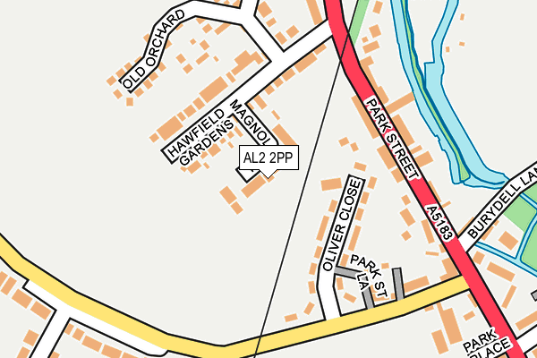 AL2 2PP map - OS OpenMap – Local (Ordnance Survey)
