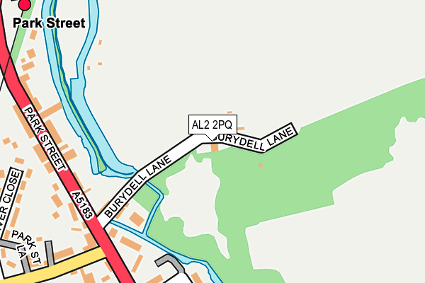 AL2 2PQ map - OS OpenMap – Local (Ordnance Survey)