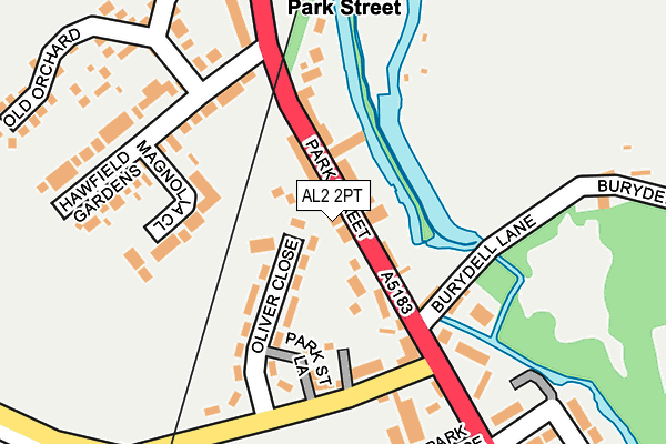 AL2 2PT map - OS OpenMap – Local (Ordnance Survey)
