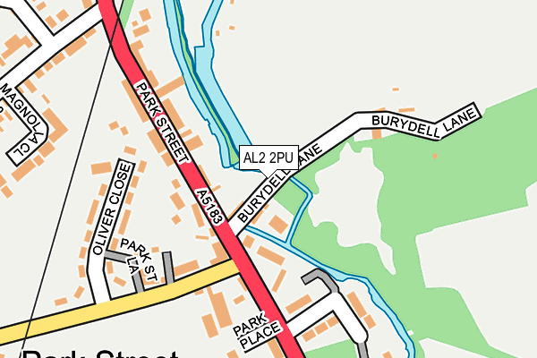 AL2 2PU map - OS OpenMap – Local (Ordnance Survey)