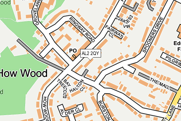 Map of 23 HOW WOOD LTD at local scale