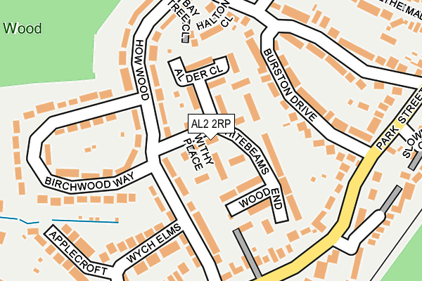 AL2 2RP map - OS OpenMap – Local (Ordnance Survey)