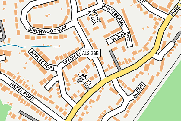 AL2 2SB map - OS OpenMap – Local (Ordnance Survey)