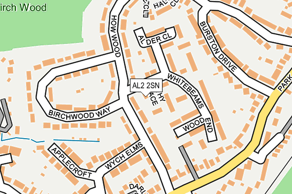 AL2 2SN map - OS OpenMap – Local (Ordnance Survey)