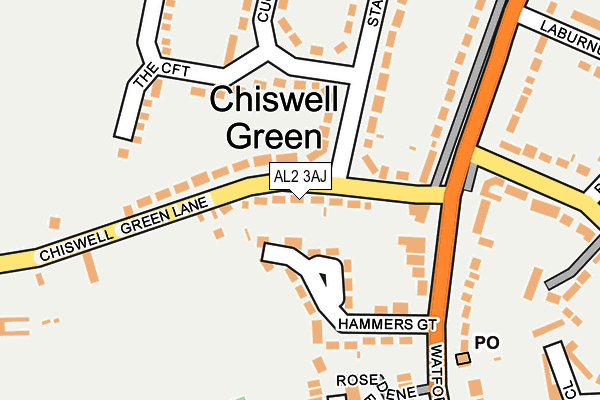 AL2 3AJ map - OS OpenMap – Local (Ordnance Survey)