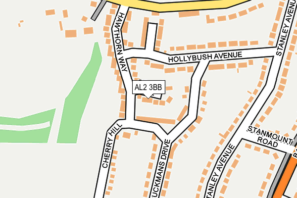 AL2 3BB map - OS OpenMap – Local (Ordnance Survey)