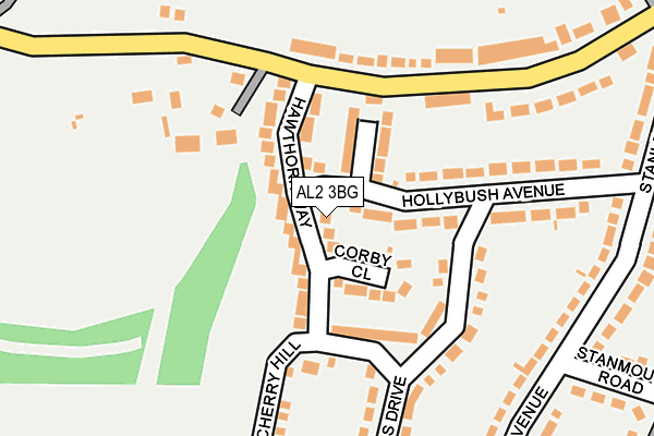 AL2 3BG map - OS OpenMap – Local (Ordnance Survey)