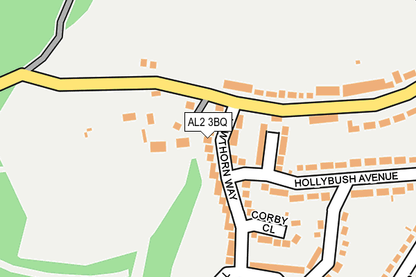 AL2 3BQ map - OS OpenMap – Local (Ordnance Survey)