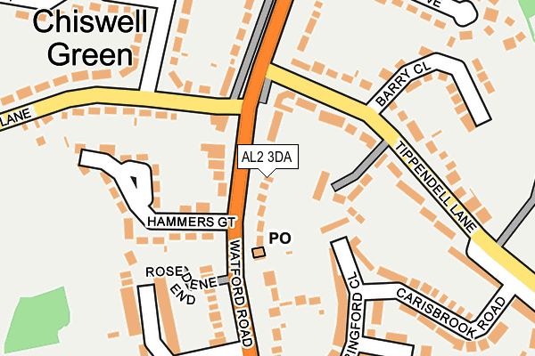 Map of CHISWELL CATERING LTD at local scale