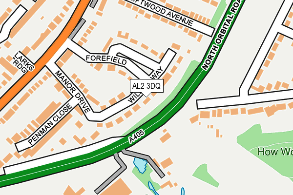 AL2 3DQ map - OS OpenMap – Local (Ordnance Survey)