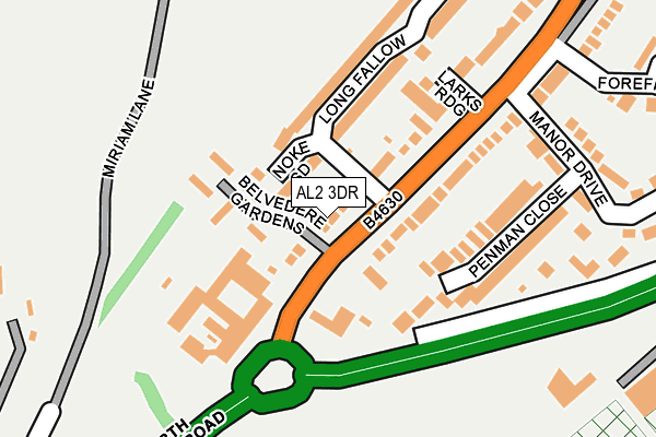 AL2 3DR map - OS OpenMap – Local (Ordnance Survey)