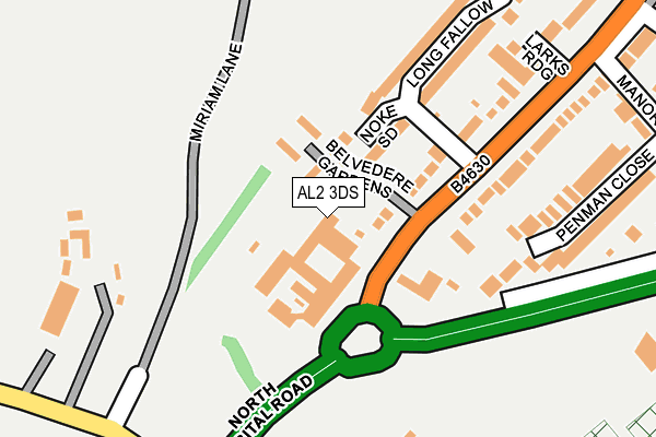 AL2 3DS map - OS OpenMap – Local (Ordnance Survey)
