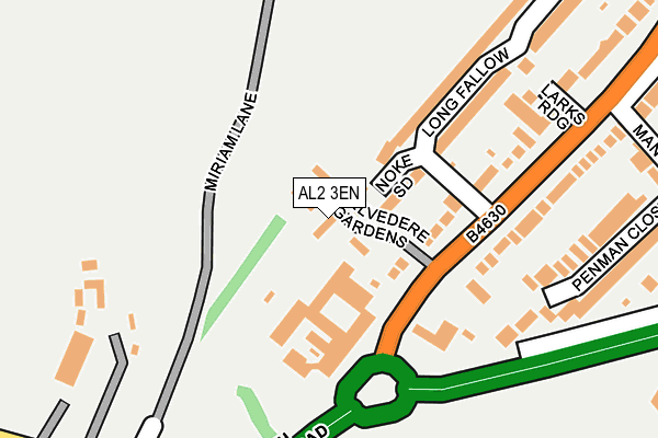 AL2 3EN map - OS OpenMap – Local (Ordnance Survey)