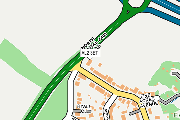 AL2 3ET map - OS OpenMap – Local (Ordnance Survey)