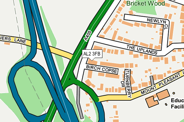 AL2 3FB map - OS OpenMap – Local (Ordnance Survey)