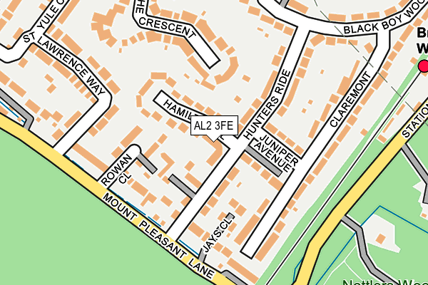 AL2 3FE map - OS OpenMap – Local (Ordnance Survey)