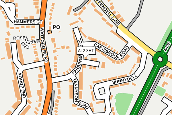 AL2 3HT map - OS OpenMap – Local (Ordnance Survey)