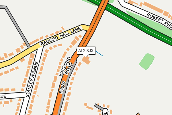 AL2 3JX map - OS OpenMap – Local (Ordnance Survey)