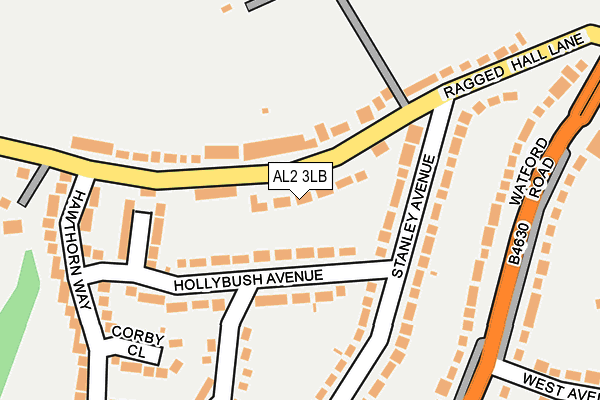 AL2 3LB map - OS OpenMap – Local (Ordnance Survey)