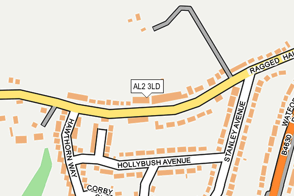 AL2 3LD map - OS OpenMap – Local (Ordnance Survey)