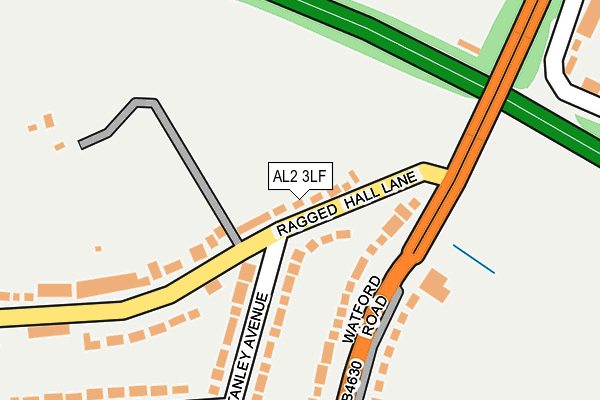 AL2 3LF map - OS OpenMap – Local (Ordnance Survey)