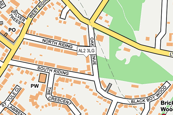 AL2 3LG map - OS OpenMap – Local (Ordnance Survey)