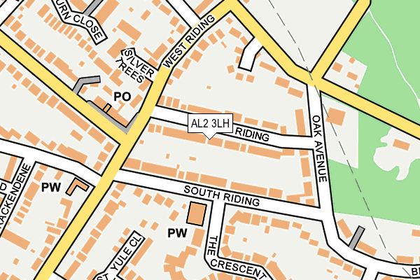 AL2 3LH map - OS OpenMap – Local (Ordnance Survey)