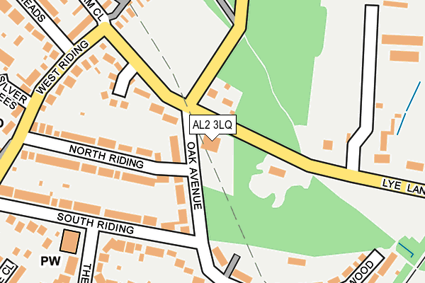 AL2 3LQ map - OS OpenMap – Local (Ordnance Survey)