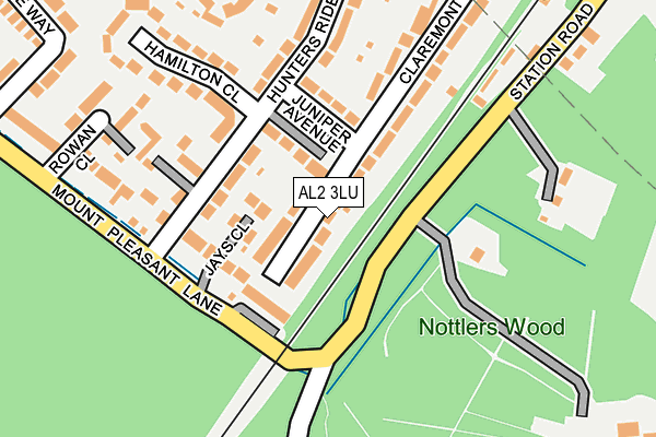 AL2 3LU map - OS OpenMap – Local (Ordnance Survey)