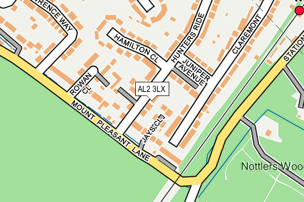 AL2 3LX map - OS OpenMap – Local (Ordnance Survey)