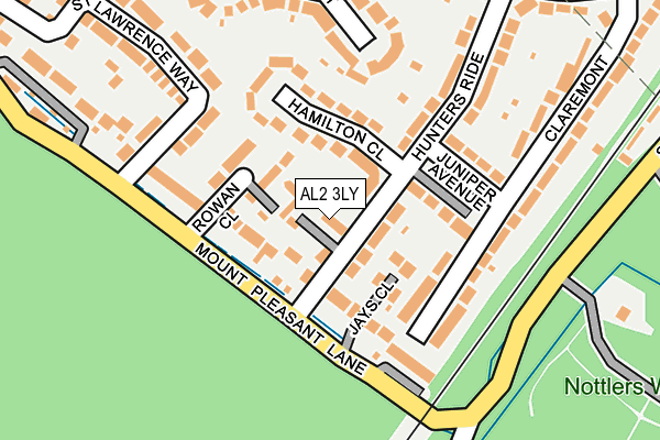 AL2 3LY map - OS OpenMap – Local (Ordnance Survey)